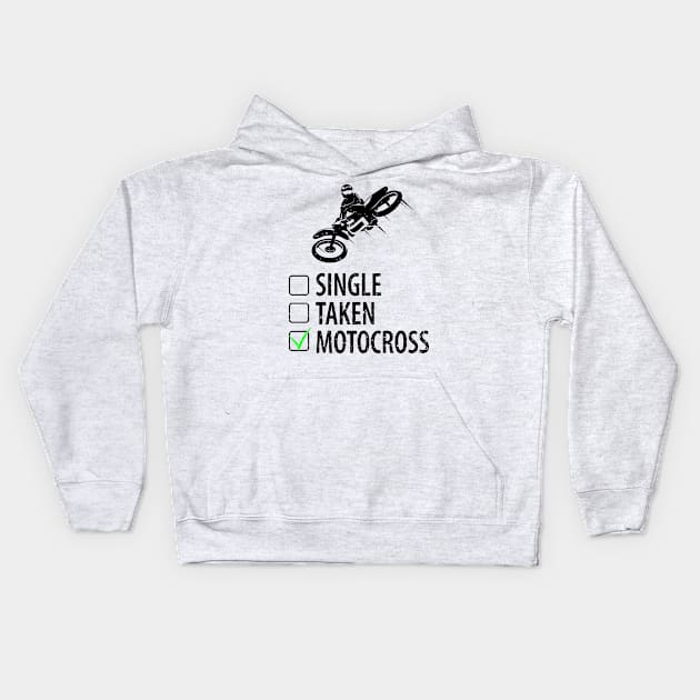 Motocross Biker Freestyle Stunt Kids Hoodie by Johnny_Sk3tch